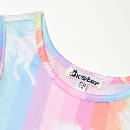 Miniatura 3 de Jxstar Vestidos de flores a juego para niñas y muñecas, sin mangas, verano, 18 pulgadas, ropa para muñecas