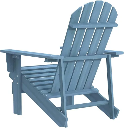 Miniatura 5 de Blue Adirondack Chair, 34.1"x27.4"x35.2" Solid Fir, 242.5 lb, Patio/Balcony