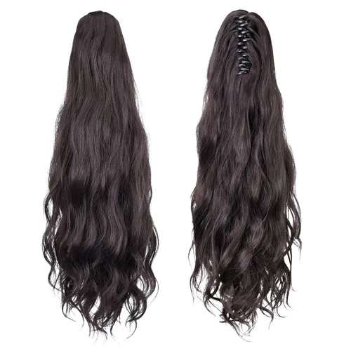 Miniatura 147 de Extensiones de cola de caballo de cabello rubio, extensiones de cola de caballo para mujer, pinza de extensiones de cabello rizado de 12 pulgadas