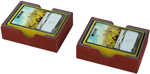 Miniatura 5 de Cards Lair - Caja de cubierta convertible para más de 400 tarjetas, almacenamiento de cartas de doble manga, protector de juego de cartas premium
