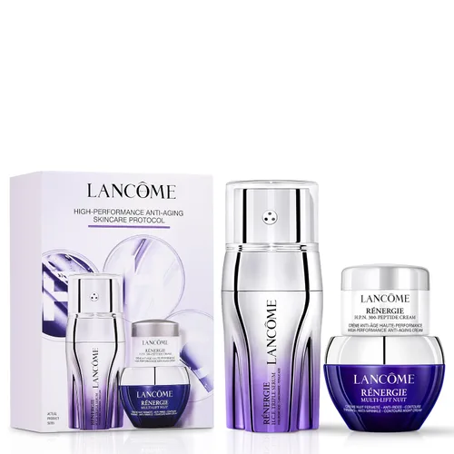 Lancôme Rénergie Discovery - Set de regalo – Edición limitada – Suero triple H.C.F. de tamaño completo, 0.7 onzas líquidas, H.P.N. 300-Peptide Cream