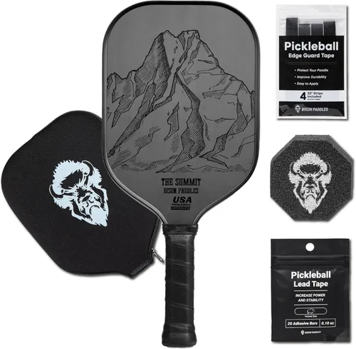 Miniatura 7 de Paleta de pickleball de fibra de carbono, superficie Toray T700 sin procesar que proporciona el máximo giro de la bola. Formas de raqueta de El