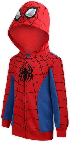 Miniatura 8 de Marvel Avengers Capitán América y Spiderman - Sudadera con capucha y cremallera para niños pequeños - Azul marinorojoblanco