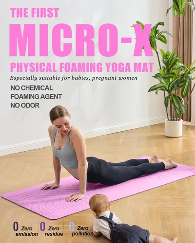 Miniatura 2 de LOLLIPOP Thick Yoga Mat, Non-Slip Exercise Mat for Yoga, Pilates, Stretching Fitness & Exercise Mat with Easy-Cinch Carrier Strap Piruletas de bruja
