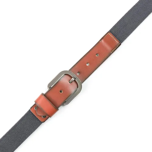 Miniatura 3 de Marino Ave - Cinturón elástico para hombre, parte delantera de piel, correa elástica ajustable