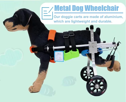 Miniatura 3 de Dog Wheelchair 2 Wheels Adjustable Doggy Walk Assistant for Back Legs, Dog Rehabilitation Cart for Hind Limb Injured，Mobility Weakness Cat/Dog Leg