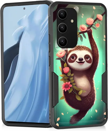 Miniatura 111 de Funda para Galaxy A14 5G, resistente de doble capa híbrida de policarbonato duro, goma suave, a prueba de golpes, funda protectora resistente