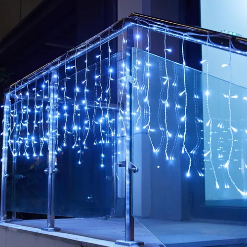 Miniatura 3 de GTSYDING - Luces LED de carámbano, 13 pies, 96 luces LED, 8 modos, cortina de ventana extensible, hada, Navidad, techo, colgante, luz parpadeante