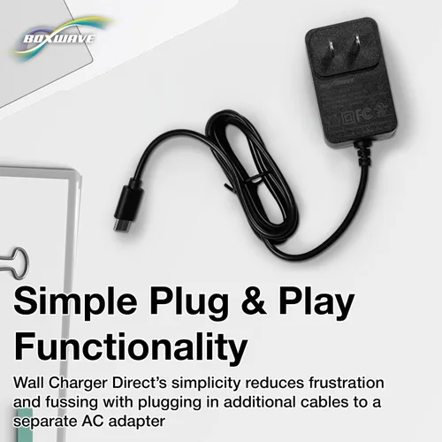 Miniatura 6 de BoxWave Cargador compatible con Sony Alpha a6700 - Cargador de pared directo (15 W), carga rápida tu dispositivo con cable integrado de 3 pies
