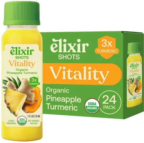 Miniatura 10 de Elixir Shots Energy Wellness Shot con ingredientes 100% orgánicos, matcha, naranja, menta, vinagre de sidra de manzana, prensado en frío, sin