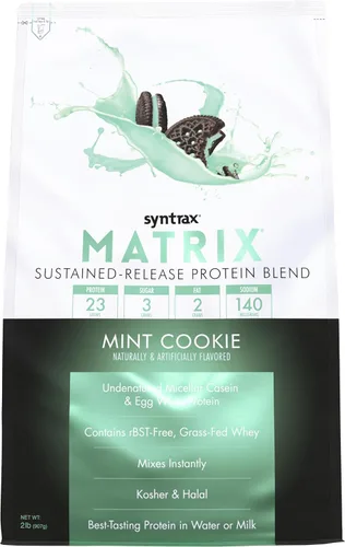 Miniatura 14 de Syntrax Nutrition Matrix - Mezcla de proteína de liberación sostenida, galletas y crema 2 libras. Verdaderos trozos de galleta
