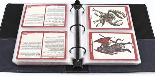 Miniatura 5 de Forged Dice Co. Paquete de 2 páginas de bolsillo de 30 bolsillos de 3.75 x 5.25 pulgadas, tamaño de página de 6 x 8 pulgadas, se adapta a mini
