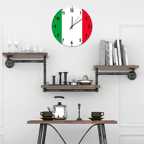 Miniatura 658 de Cheyan Reloj de pared con bandera de Canadá de 12 pulgadas, silencioso, sin tictac, de PVC, funciona con pilas, reloj redondo decorativo, regalo