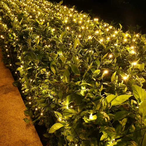 Miniatura 8 de 360 luces LED de red de Navidad de 12 x 5 pies, 8 modos impermeables con temporizador, luces de malla conectables de bajo voltaje para árboles