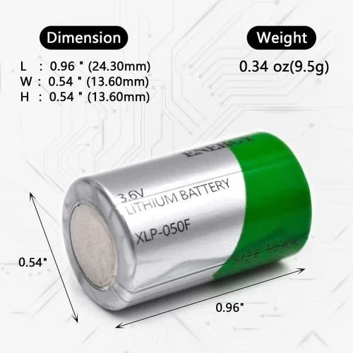 Miniatura 3 de Repuesto de batería de cloruro de tionilo de litio XL-050F de 3.6V 1/2AA 1200mAh XL-050F para XL-050F, ER14250/W, B9604T para medidores de utilidad