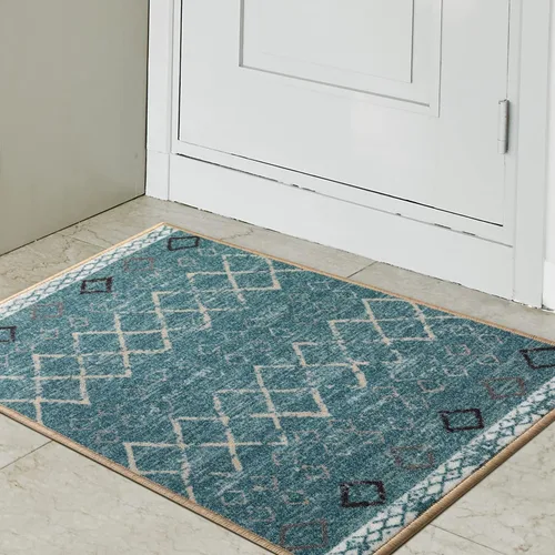 Miniatura 25 de Antep Rugs - Alfombras antideslizantes de 2 x 7 pies (antideslizante) con parte trasera de goma, de estilo antiguo, bohemio, marroquí y con pelo Azul