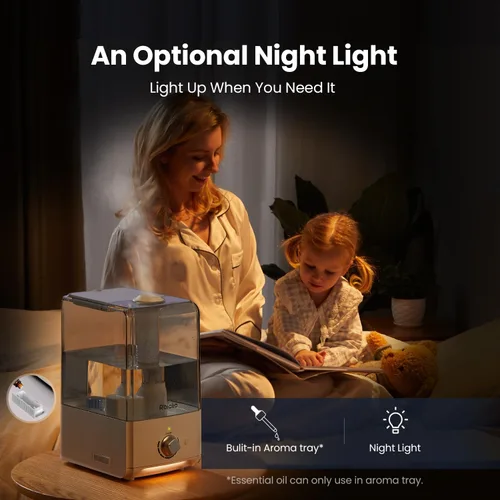 Miniatura 6 de Humidificadores para dormitorio, habitación grande, humidificador de niebla fría de 6.5 L, tiempo de funcionamiento de 45 horas, humidificador