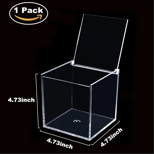 Miniatura 2 de KissYou Caja de acrílico con tapa, organizador de cápsulas de café, caja transparente para casa y oficina, cumpleaños, boda, graduación, decoración