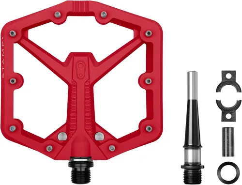 Miniatura 5 de Crankbrothers Stamp Pedales Planos MTB - Pedales de Bicicleta Ligeros, Versátiles y Duraderos de Tamaño Específico Rojo