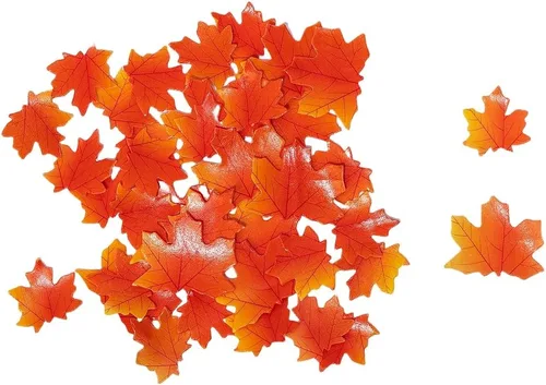 Hojas de otoño comestibles doradas, 90 piezas para cupcakes, hojas de arce de otoño, oblea, papel de arroz, decoración de alimentos, mezcla de 2