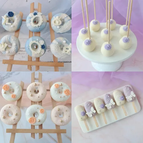 Miniatura 5 de Molde de rosas Molde de silicona para tartas de chocolate Sugarcraft Decorar Fondant Fimo Herramientas 4 Tamaño Rosa 2 Piezas 2 moldes de rosa