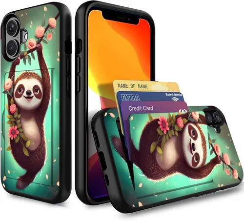 Miniatura 193 de Funda para iPhone Air, funda tipo cartera con ranura para tarjeta oculta, a prueba de golpes, TPU y PC, funda protectora de doble capa para iPhone