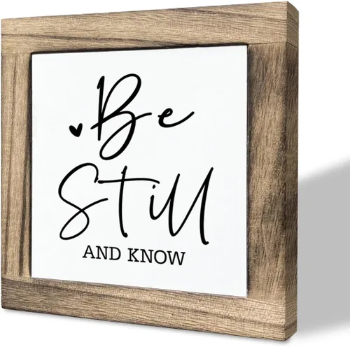 Miniatura 6 de Letrero inspirador, caja de madera con placas de escritorio, letrero cristiano, letrero de mesa de madera, decoración de mesa religiosa