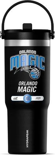 Miniatura 33 de Hydrapeak x NBA Vaso Nomad con Licencia Oficial de Phoenix Suns de 32 oz con Asa y Tapa con Popote, Botella de Agua de Acero Inoxidable a Prueba