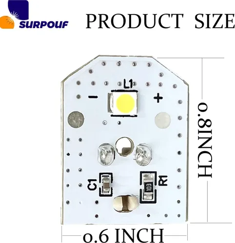 Miniatura 2 de (5PK WR55X11132 WR55X26487 WR55X30603 Bombilla LED para refrigerador GE reemplaza 3033142 AP5646375 PS4704284 EAP4704284 EAP4704284