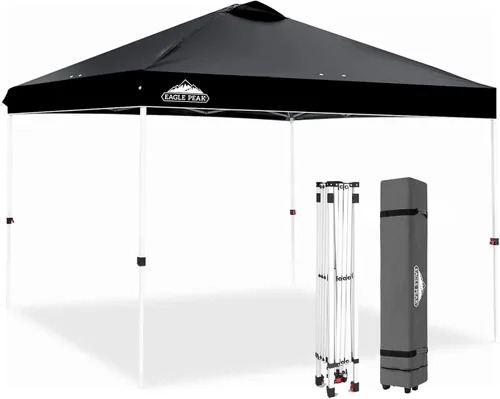 Miniatura 189 de EAGLE PEAK Tienda de campaña desplegable con bolsa de transporte con ruedas, 8 estacas, 4 cuerdas, 4 bolsas de peso, toldo de tienda de campaña