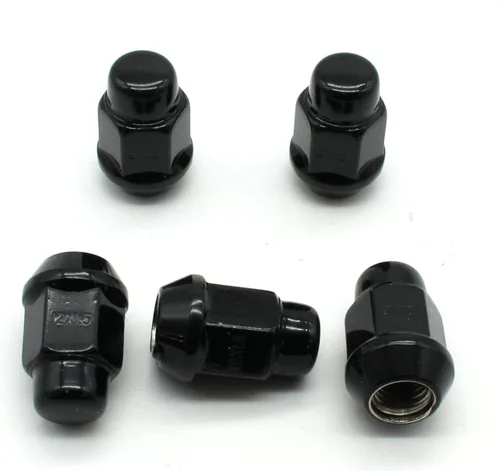 Miniatura 4 de TEMO Tornillo de bloqueo de rueda de tuerca de bellota de 20 piezas de cromo negro 1/2 pulgadas-20 bultos