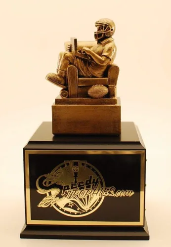 Miniatura 2 de Fantasy Football Trophy 12" Sillón de 12 años QB Grabado Gratis