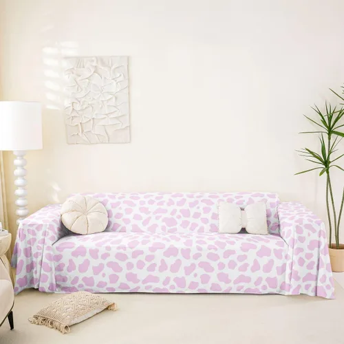 Miniatura 26 de Erosebridal Funda protectora para sofá, diseño de vaca lechera, diseño de vaca verde manzana, funda acolchada para sofá de animales occidentales