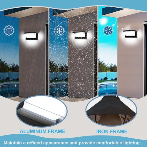 Miniatura 3 de Luces de porche al aire libre de 6000K, luz de pared LED de 18W 1800LM, accesorios de exterior modernos antioxidantes y resistentes al agua IP65