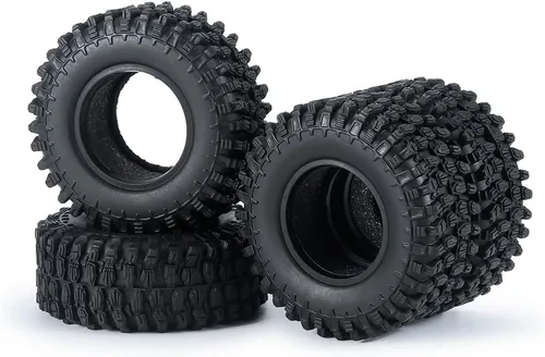 4 neumáticos para orugas de 1.0 pulgadas, neumáticos de goma para 1/24 axial SCX24 90081 AXI00001 AXI0002 AXI0005 AXI0006 RC Crawler Car (1.969 in)