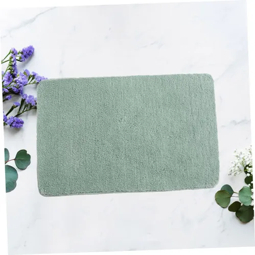 Miniatura 8 de Luxshiny Alfombra de baño, antideslizante, resistente al deslizamiento, alfombra de felpa para baño, alfombra de pasillo de baño, alfombra de Verde