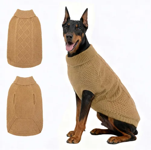Miniatura 37 de Mihachi Suéteres para Perros Pequeños y Medianos Niña o Niño, Camisa Cálida y Suave para Perros, Abrigo para Perros para Clima Frío con Cuello