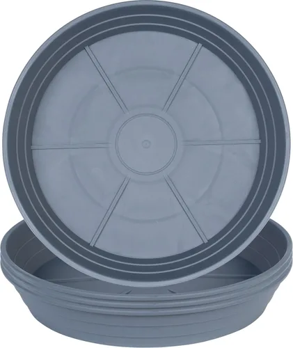 Miniatura 17 de Plato para macetas de 10 a 25 pulgadas, bandejas de riego extra profundas para macetas, bandeja de drenaje pesada para interiores sin agujeros, 4