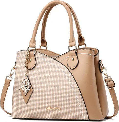 Miniatura 12 de Bolsos y carteras para mujer de DAINAOTM, bolsos estilo tote de cuero PU, cartera de señora con asa superior, bolso cruzado, bolso de hombro PU