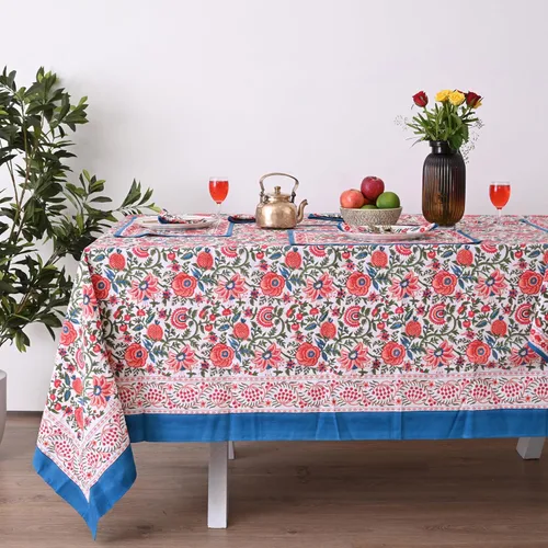 Miniatura 33 de Funda de mesa impresa a mano con diseño exquisito, tela de algodón premium, perfecta para comedor y decoración, mantel de mesa
