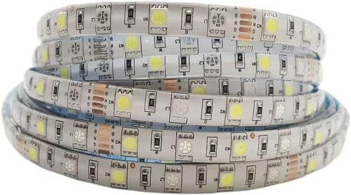 Miniatura 3 de 5050 RGBW RGB+blanco frío (6000K-7000K) 150RGB+150White LED 16.4 ft 16.4ft 60LEDs/m Cinta LED multicolor IP65 revestimiento de silicona impermeable