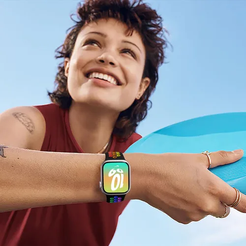 Miniatura 6 de Correa deportiva compatible con Apple Watch 42mm 44mm 45mm 46mm 49mm 38mm 40mm 41mm para mujeres y hombres, correa de repuesto transpirable de Negro