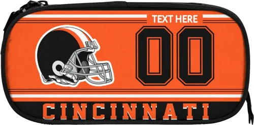 Miniatura 25 de Estuche para lápices Dallas, caja de lápices con nombre y número personalizados, estuche personalizado de estilo de fútbol, estuche de bolígrafo