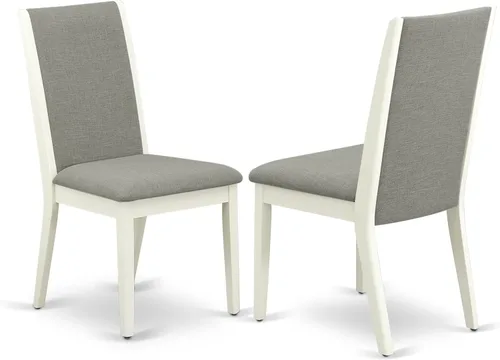 Miniatura 4 de East West Furniture BOLA3-WHI-06 - Juego de comedor de 3 piezas para espacios pequeños que contiene una mesa de cocina redonda y 2 sillas de comedor