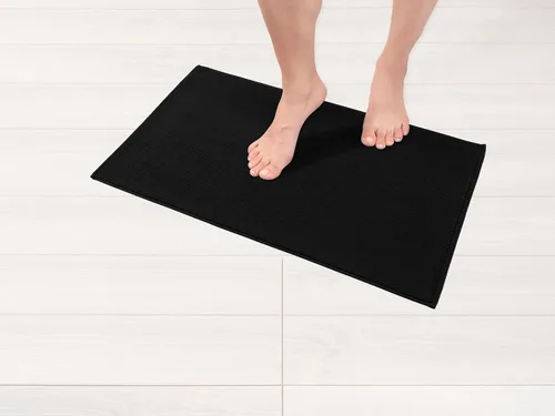 Miniatura 21 de American Soft Linen - Alfombra de baño antideslizante, 100% de algodón, 17 x 24 pulgadas, alfombras de baño lavables, tapetes peludos, color beige