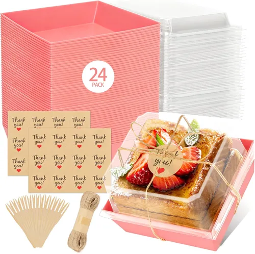 Miniatura 9 de Paquete de 54 Cajas Pequeñas para Charcutería con Tapas Transparentes, Caja de Embutidos de Papel Mini Para Llevar, Envase Desechable para Alimentos