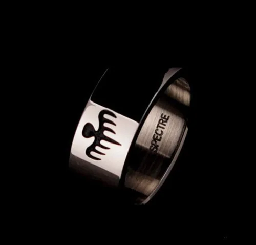 Miniatura 2 de Sping Jewelry 007 Ghost Party James Bond - Anillo de titanio de acero talla 6-12
