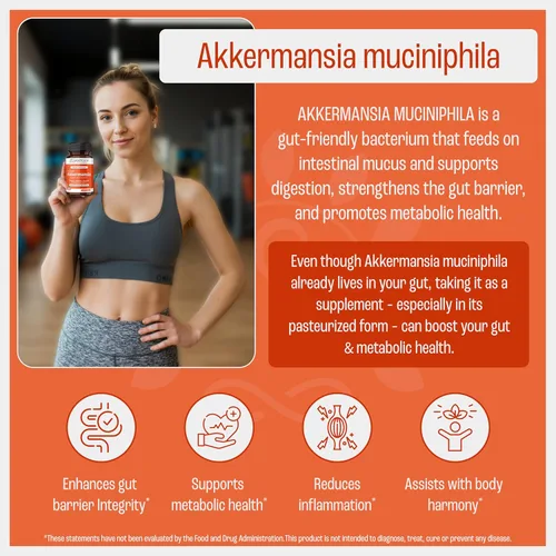 Miniatura 4 de Akkermansia Muciniphila - Suplemento probiótico - 20 mil millones de UFC 30 cápsulas vegetales Prebiótico + probiótico + mezcla postbiótica