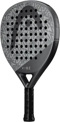HEAD Vibe 2025 - Raqueta de pádel - Lágrima de gran tamaño, fácil potencia para jugadores casuales, rendimiento completo, gris/negro