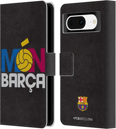 Miniatura 8 de Head Case Designs Officially Licensed FC Barcelona Ball Pattern Campions Leather Wallet Case Compatible with Google Pixel 8